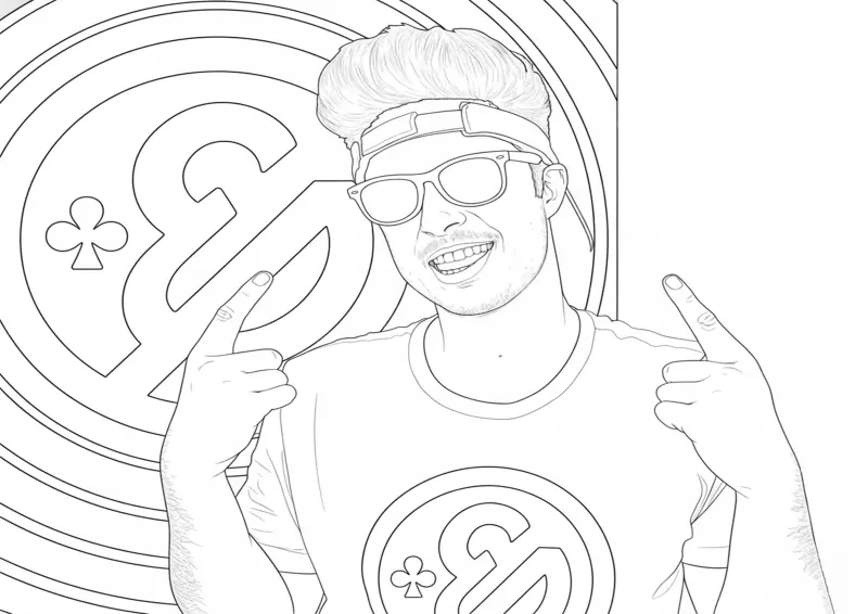 Desenho do Enaldinho de Óculos para Colorir