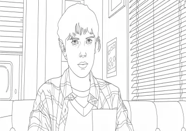 Eleven de Stranger Things na Quarta Temporada para Colorir