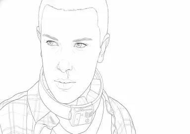 Eleven com Colar Inibidor de Stranger Things para Colorir