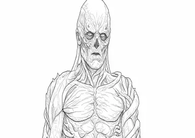 Vecna Vilão de Stranger Things para Colorir