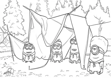 Minions Escoteiros no Acampamento