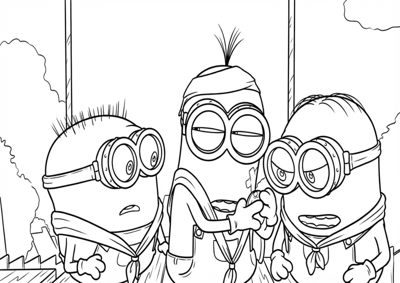 Minions Escoteiros com Medalha