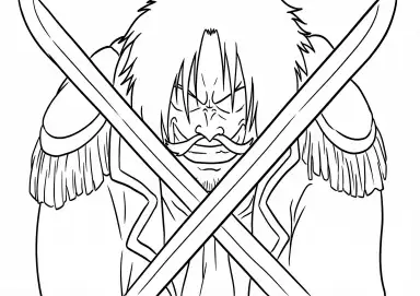 Gol D. Roger o Rei dos Piratas com Espadas