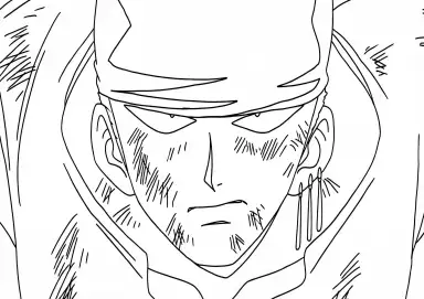 Roronoa Zoro Rosto Sério de Bandana