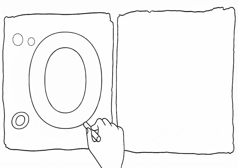 Letra O Desenho para Colorir e Treinar