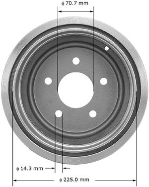 2003 Chevrolet Venture Brake Drum BQ PDR0451