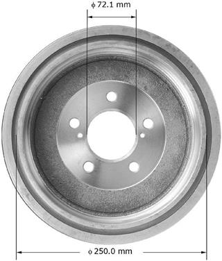 2002 Chrysler Grand Voyager Brake Drum BQ PDR0740