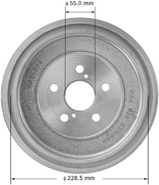 2011 Toyota Corolla Brake Drum BQ PDR0836