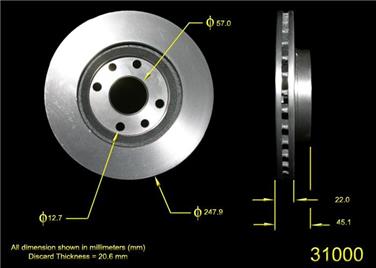 Disc Brake Rotor BQ PRT1546