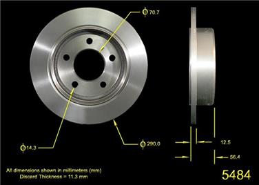 Disc Brake Rotor BQ PRT1547