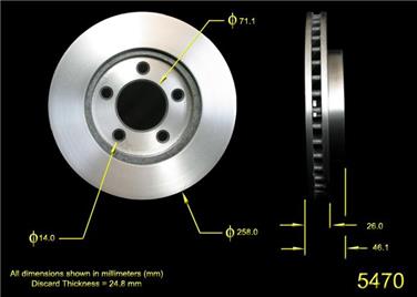 Disc Brake Rotor BQ PRT1741