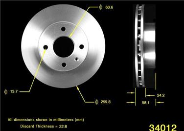 Disc Brake Rotor BQ PRT1749