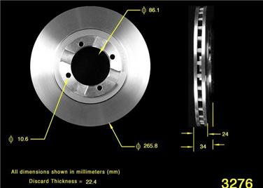 Disc Brake Rotor BQ PRT1750