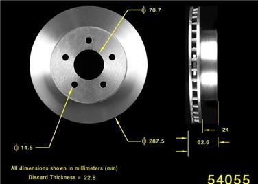 Disc Brake Rotor BQ PRT1752