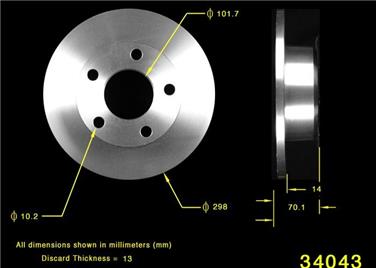 Disc Brake Rotor BQ PRT1754