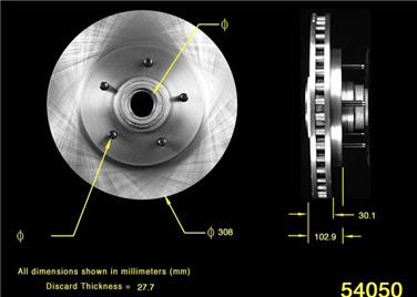 1998 Lincoln Navigator Disc Brake Rotor and Hub Assembly BQ PRT5141