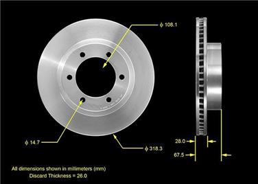 Disc Brake Rotor BQ PRT5458