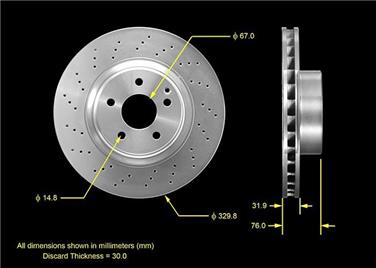 Disc Brake Rotor BQ PRT5470