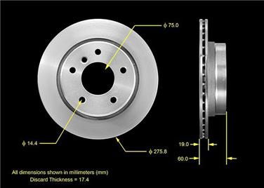 Disc Brake Rotor BQ PRT5474