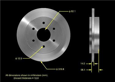 Disc Brake Rotor BQ PRT5475