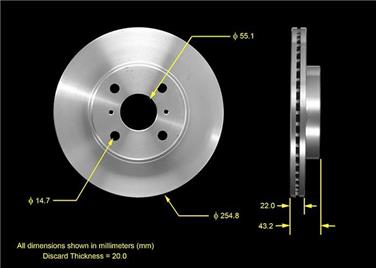 Disc Brake Rotor BQ PRT5476