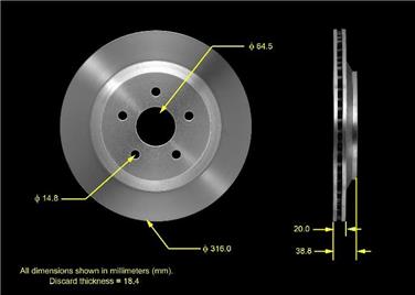 Disc Brake Rotor BQ PRT5478