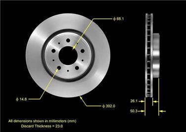 Disc Brake Rotor BQ PRT5481