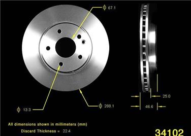 Disc Brake Rotor BQ PRT5492