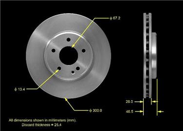 Disc Brake Rotor BQ PRT5494