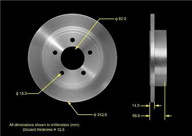 Disc Brake Rotor BQ PRT5496