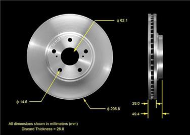 Disc Brake Rotor BQ PRT5497