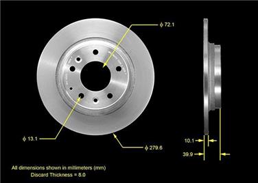 Disc Brake Rotor BQ PRT5499