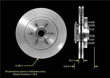 2008 Ford F-150 Disc Brake Rotor and Hub Assembly BQ PRT5519