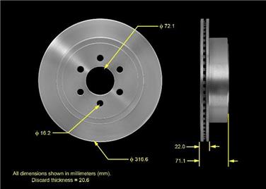 Disc Brake Rotor BQ PRT5523