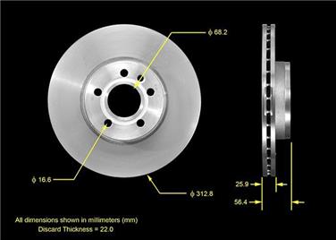 Disc Brake Rotor BQ PRT5531