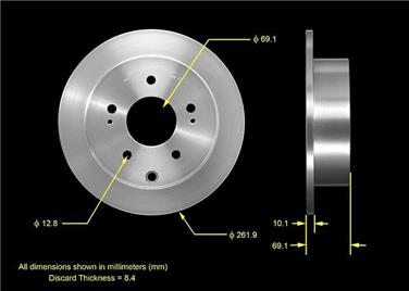 Disc Brake Rotor BQ PRT5547