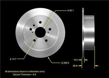 Disc Brake Rotor BQ PRT5549