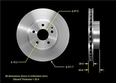 Disc Brake Rotor BQ PRT5551