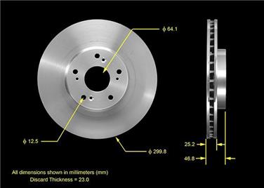 Disc Brake Rotor BQ PRT5557