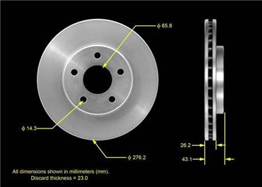 Disc Brake Rotor BQ PRT5564