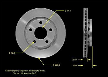 Disc Brake Rotor BQ PRT5573