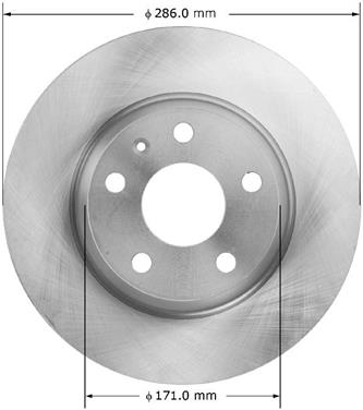 2010 Audi TT Disc Brake Rotor BQ PRT6014