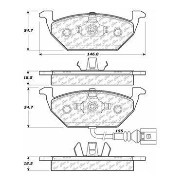 2013 Volkswagen Clasico Disc Brake Pad Set CE 102.07681