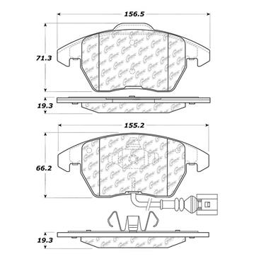 2011 Volkswagen Passat CC Disc Brake Pad Set CE 102.11070