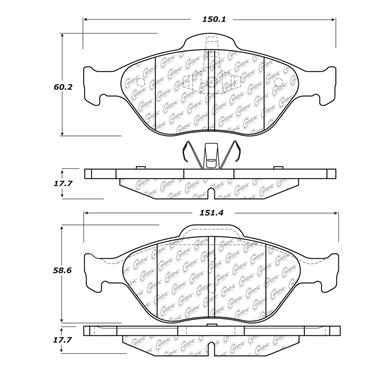 2005 Ford EcoSport Disc Brake Pad Set CE 102.11750