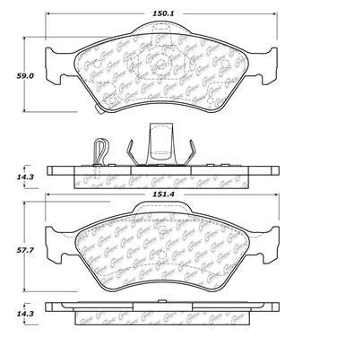 Disc Brake Pad Set CE 102.12000