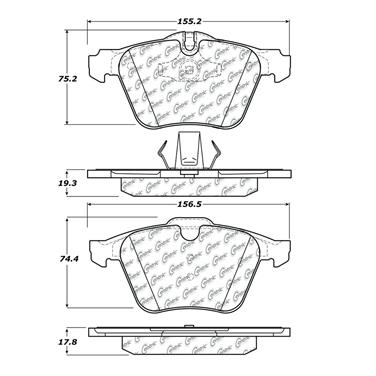 Disc Brake Pad Set CE 102.12400