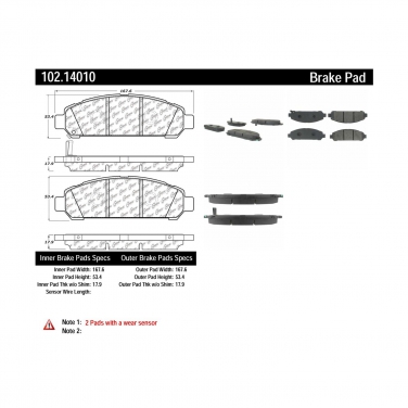 Disc Brake Pad Set CE 102.14010