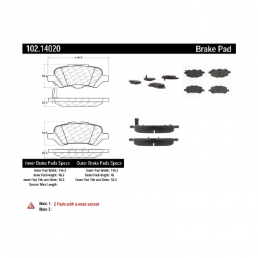 Disc Brake Pad Set CE 102.14020