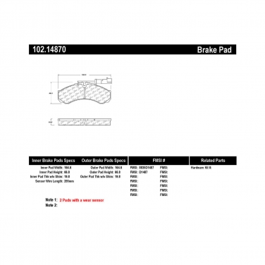 Disc Brake Pad CE 102.14870